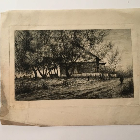 Antique Engraved Print Watermarked 7